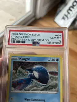 PSA 10 Pokemon Crown Zenith Sea & Sky Premium Collection Kyogre Holo #036/159 - Image 2