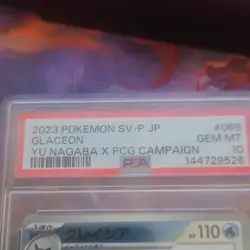 Pokemon Glaceon 069/SV-P SV-P Promo Yu Nagaba Holo Japanese PSA 10 - Image 3
