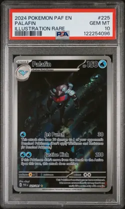 POKEMON CARD PALAFIN ILLUSTRATION RARE 225 PALDEAN FATES GRADED PSA 10 💎 - Image 1