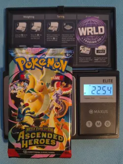 HEAVY!! 🔥 22.54g Pokemon TCG Ascended Heroes Booster (Sealed)✅ GOD PACKUUU - Image 1