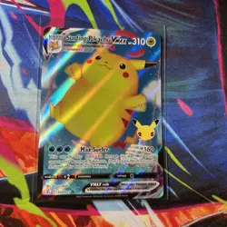 🔥Pokemon Surfing Pikachu VMAX 009/025 Celebrations Ultra Rare Full Art Holo (D) - Image 2