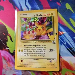 🔥Pokemon TCG Birthday Pikachu Promo Holo #24 50 HP 1998 (C) - Image 2