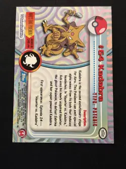 Pokemon: Topps (TV Animation)- Kadabra 54 (holo) Foil - Image 4
