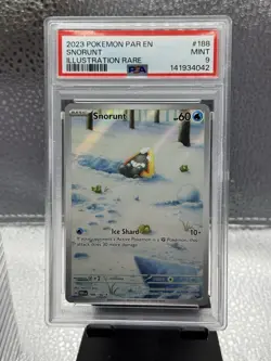 2023 POKEMON PAR EN-PARADOX RIFT ILLUSTRATION RARE #188 SNORUNT PSA 9 - Image 1