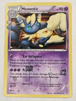 Meowstic RC15/RC32 Uncommon Generations Pokemon Holo Near Mint - Image 1