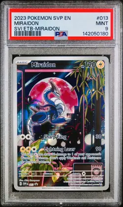 POKEMON PSA 9 MIRAIDON FULL ART #013 PROMO SCARLET e VIOLET ENGLISH 2023! - Image 1