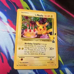 🔥Pokemon TCG Birthday Pikachu Promo Holo #24 50 HP 1998 (B) - Image 2