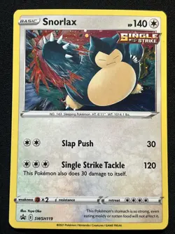 Snorlax SWSH119 Cosmo Holo Promo Sword & Shield Promo Pokemon Near Mint - Image 1