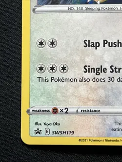 Snorlax SWSH119 Cosmo Holo Promo Sword & Shield Promo Pokemon Near Mint - Image 2