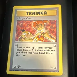Pokemon TCG Misty's Wrath 114/132 1st Edition Gym Heroes Regular Uncommon 2000 - Image 1