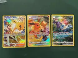 Pokemon TCG Flareon TG01 Vaporeon TG02 Jolteon TG04 Brilliant Stars NM - Image 1