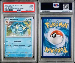 POKEMON PSA 9 VAPOREON FULL ART #168 PROMO PRISMATIC EVOLUTION ENGLISH 2025! - Image 3