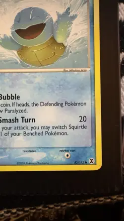 Pokemon Squirtle 83/112 NEAR MINT NonHolo EX FireRed & LeafGreen - Image 4