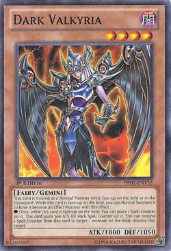 Yugioh! LP Dark Valkyria - BP01-EN152 - Starfoil Rare - 1st Edition Lightly Play - Image 1