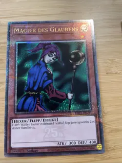Magician of Faith Quarter Century Secret Rare Card RA03-EN090 German NM YuGiOh - Image 1