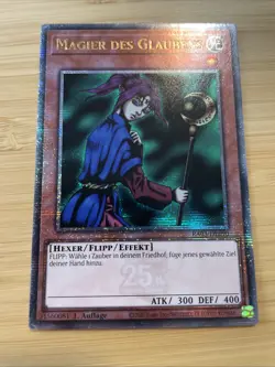 Magician of Faith Quarter Century Secret Rare Card RA03-EN090 German NM YuGiOh - Image 2