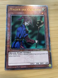 Magician of Faith Quarter Century Secret Rare Card RA03-EN090 German NM YuGiOh - Image 3