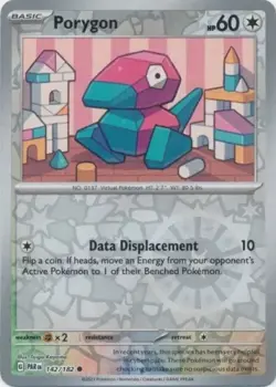 Porygon - 142/182 Reverse Holo - Paradox Rift PAR Pokemon Card - Image 1