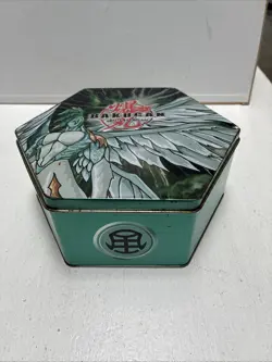 BAKUGAN Battle Brawlers, Tin Case w Insert Hexagon Metal Holder w/40 Cards - Image 2