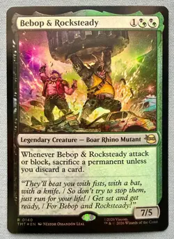 Bebop & Rocksteady *FOIL* - Teenage Mutant Ninja Turtles MTG TMNT TMT #140 NM - Image 1