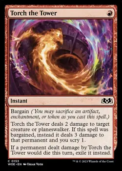 [MTG] Torch the Tower (Foil) (0153) (WOE) LP-HP - Image 1