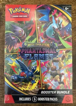 Pokemon TCG Mega Evolution Phantasmal Flames Booster Bundle Sealed - Image 1