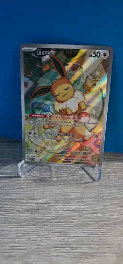 POKEMON PRISMATIC EVOLUTIONS EEVEE 173 BLACK STAR PROMO HOLO - Image 1