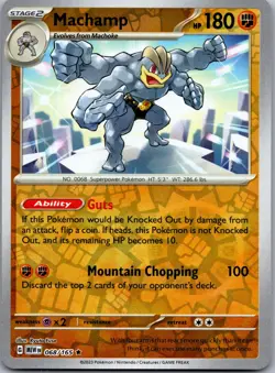 Machamp 068/165 Rare 151 Pokemon Reverse Holo Near Mint - Image 1