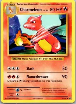 Charmeleon 10/108 Uncommon Evolutions Pokemon Near Mint - Image 1