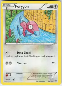 Porygon 64/98 Common Ancient Origins Pokemon Lightly Played - Image 1