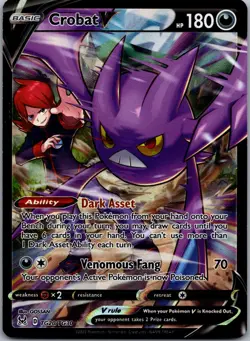 Crobat V TG20/TG30 Holo V Rare Lost Origin Trainer Gallery Pokemon Near Mint - Image 1