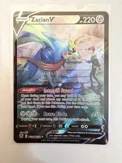 Zacian V TG21/TG30 Swsh10: Astral Radiance Trainer Gallery Holo Pokemon - Image 1