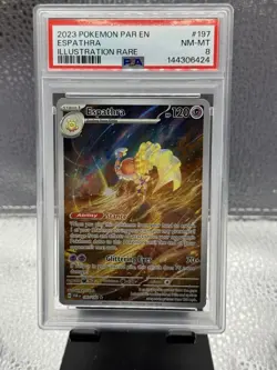pokemon paradox rift espathra 197/182 Psa 8 - Image 1