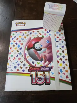 Make Offer Pokemon Scarlet & Violet 151 9-Pocket Binder Mew Incomplete Set 500+ - Image 1