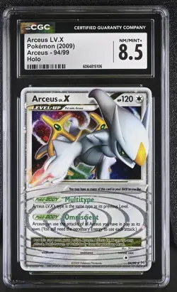 CGC 8.5 Arceus LV.X 2009 Arceus 94/99 Holo Pokemon Card - Image 1