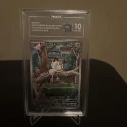 Pokemon Meowth #106/094 ME02: Phantasmal Flames Holo TAG 10 - Image 1