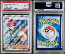 POKEMON PSA 10 TRAINER PENNY ULTRA RARE 239/198 SCARLET e VIOLET ENGLISH 2023! - Image 3