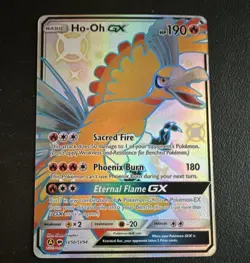 Pokemon TCG Ho-Oh GX Full Art Shiny Holo Rare SV50/SV94 Hidden Fates English - Image 1