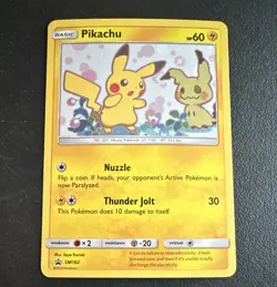 Pokemon TCG Pikachu SM162 Sun & Moon Promo Holo SM Base Set English NM - Image 1