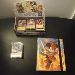 Lorcana Fabled Bundle foils and and non-foils with box & binder approx 200 cards - Image 1