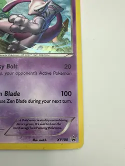 Mewtwo XY100 Holo Promo Pokemon Card 2015 Black Star Promo Near Mint - Image 3