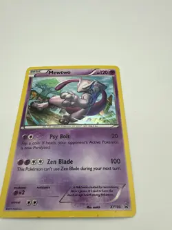 Mewtwo XY100 Holo Promo Pokemon Card 2015 Black Star Promo Near Mint - Image 4