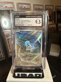 2023 Pokemon Japanese Card 151 170/165 Squirtle Art Rare Holo CGC 9.5 MINT+ - Image 5