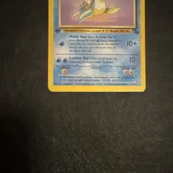 Pokemon Lapras Fossil 1st Edition Rare 25/62 1999 80 HP English Card 💎MINT REAL - Image 5