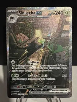 Pokemon TCG Sinistcha EX Scarlet & Violet Twilight Masquerade Holo Card 210/167 - Image 1