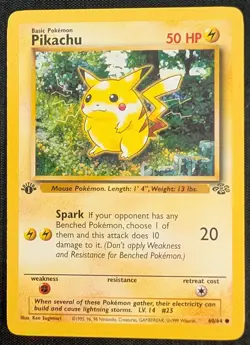 Pikachu - 1st Edition 60/64 Jungle - LP - Pokemon TCG WOTC Vintage 1999 - Image 3