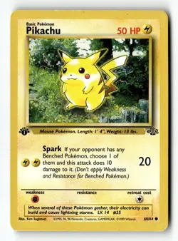 Pokemon Card Pikachu 1st Edition LP Jungle 60/64 - Image 1