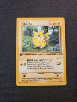 Pikachu Jungle Promo 60/64 W Stamp 1st Edition English Pokemon - Image 1