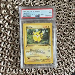 Pokemon TCG Pikachu Jungle 60/64 1st Edition W Stamped Promo PSA 7 1999 - Image 1