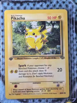 Pokemon TCG Pikachu Jungle 1st Edition 60/64 50HP Spark 1999 Regular English - Image 1